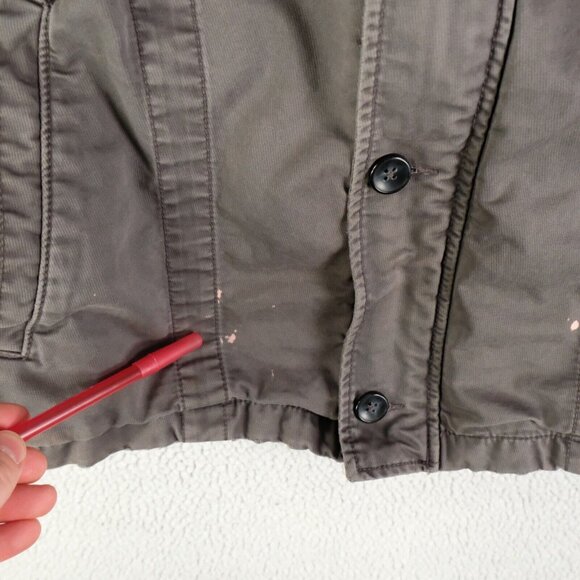 Gap Jacket Womens Large Gray Utility Army Full Zip Canvas Outdoor Retro - Picture 9 of 12